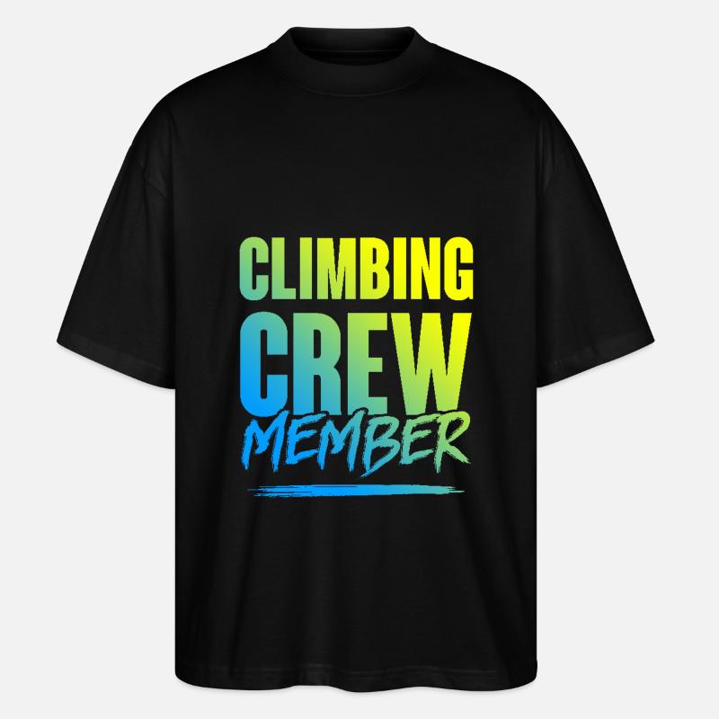 Climbing Crew - Stanley/Stella Oversized Unisex Bio T-Shirt Blaster 2.0 - Schwarz