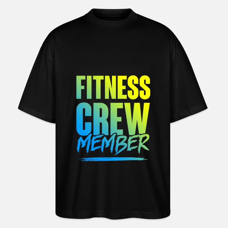 Fitness Crew - Stanley/Stella Oversized Unisex Bio T-Shirt Blaster 2.0 - Schwarz