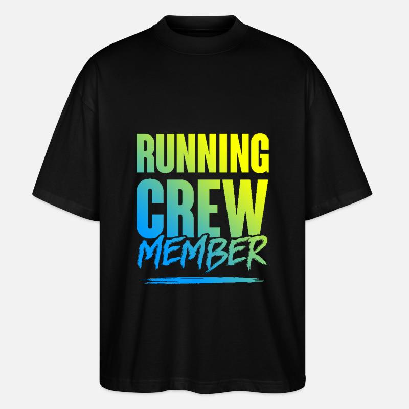 Running Crew - Stanley/Stella Oversized Unisex Bio T-Shirt Blaster 2.0 - Schwarz