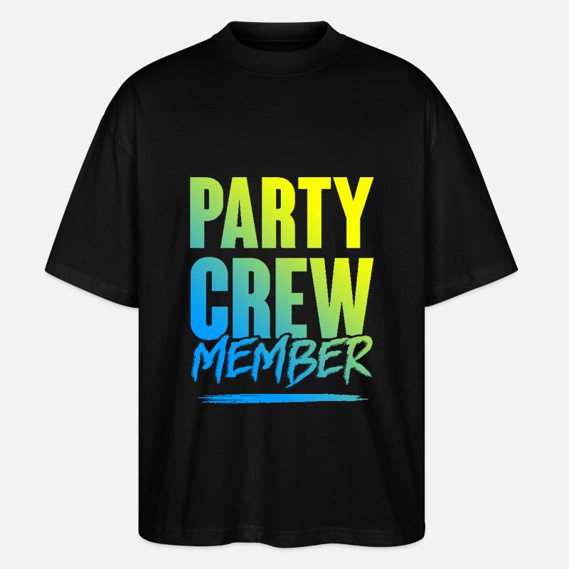 Party Crew - Stanley/Stella Oversized Unisex Bio T-Shirt Blaster 2.0 - Schwarz