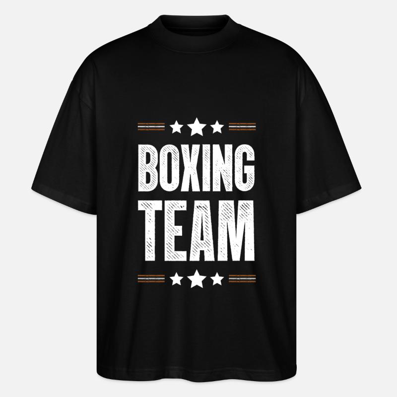 Boxing Team - Stanley/Stella Oversized Unisex Bio T-Shirt Blaster 2.0 - Schwarz