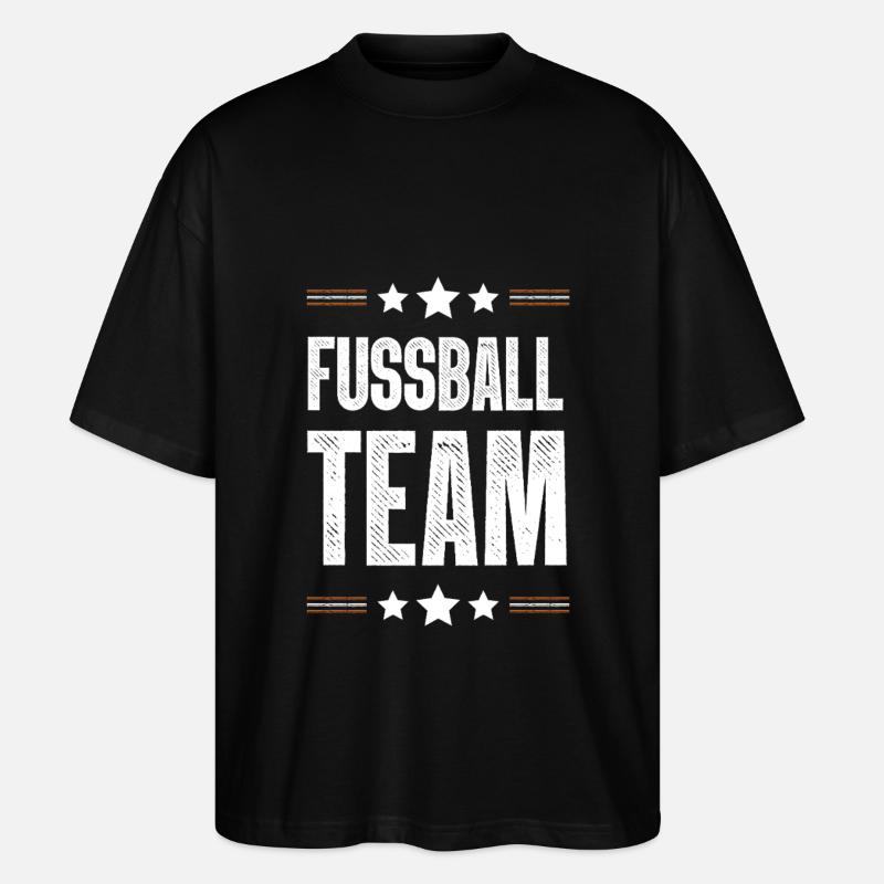 Fussball Team - Stanley/Stella Oversized Unisex Bio T-Shirt Blaster 2.0 - Schwarz