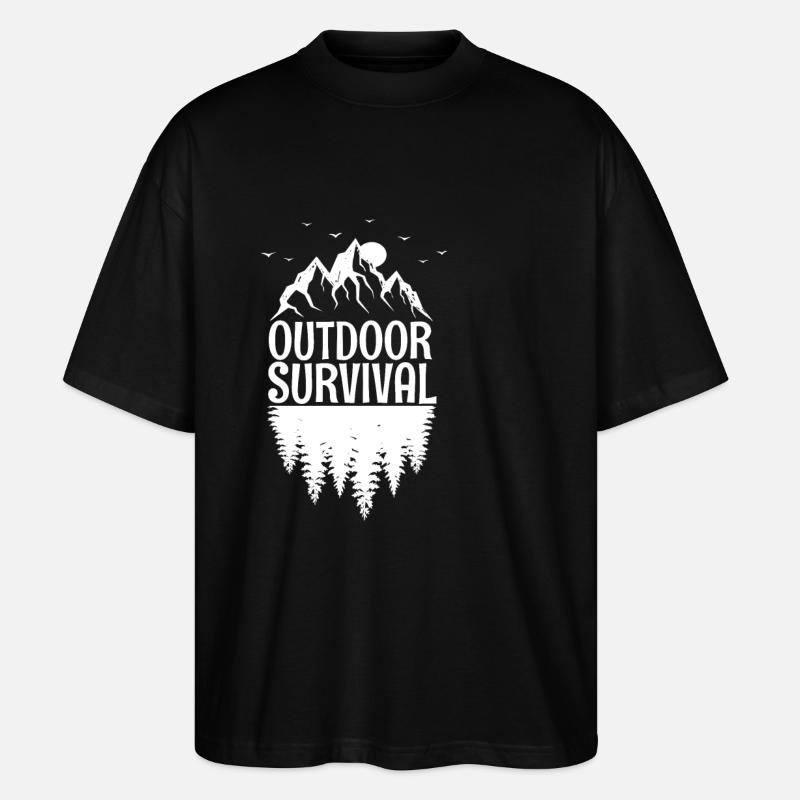 Survie en plein air - T-shirt bio Blaster 2.0 coupe oversize Stanley/Stella Unisexe - noir
