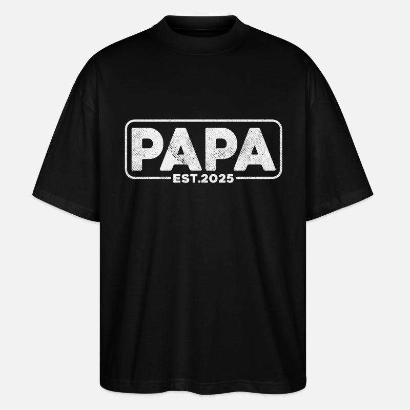 Papa 2025 - T-shirt bio Blaster 2.0 coupe oversize Stanley/Stella Unisexe - noir