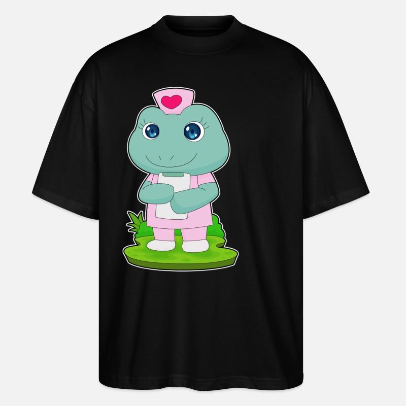 Frog Nurse Note - Stanley/Stella Oversized Unisex Organic T-shirt Blaster 2.0 - black