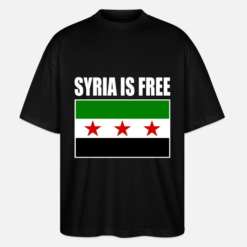 Drapeau de la Syrie - T-shirt bio Blaster 2.0 coupe oversize Stanley/Stella Unisexe - noir