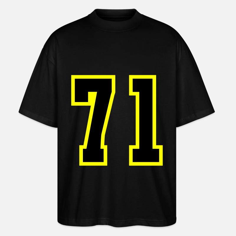 Maillot à 71 numéros - T-shirt bio Blaster 2.0 coupe oversize Stanley/Stella Unisexe - noir