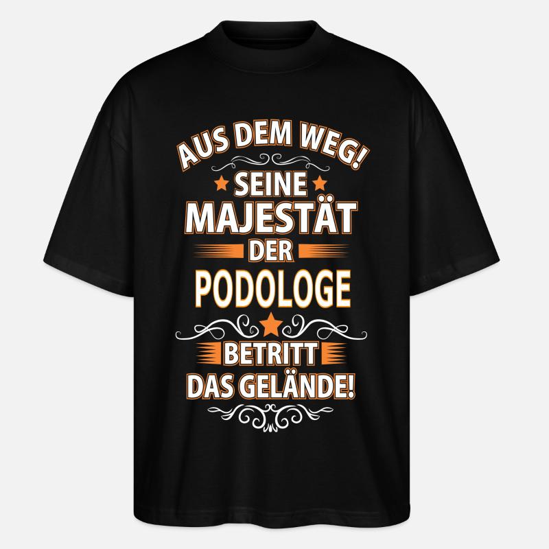 PODOLOGE - Stanley/Stella Oversized Unisex Bio T-Shirt Blaster 2.0 - Schwarz