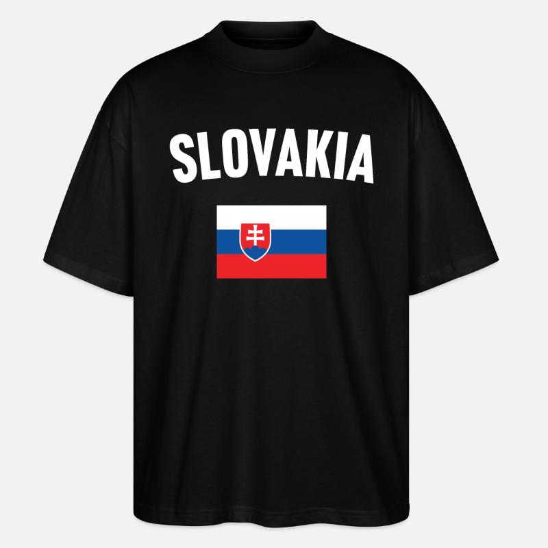 Drapeau de la Slovaquie - T-shirt bio Blaster 2.0 coupe oversize Stanley/Stella Unisexe - noir