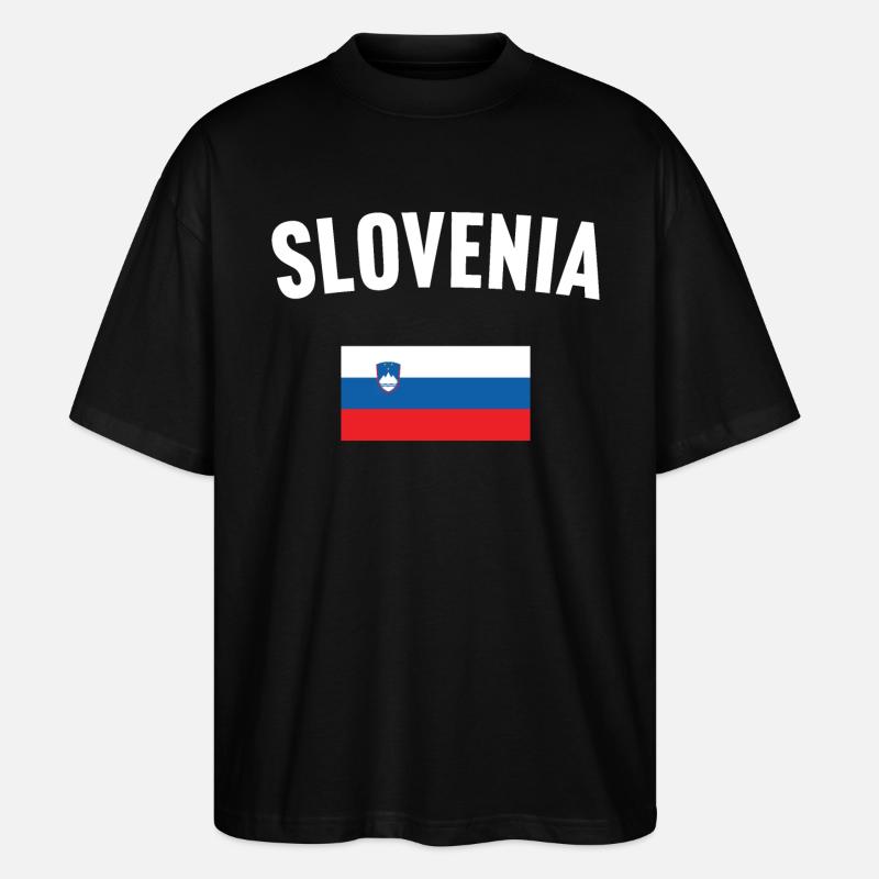 Drapeau de la Slovénie - T-shirt bio Blaster 2.0 coupe oversize Stanley/Stella Unisexe - noir