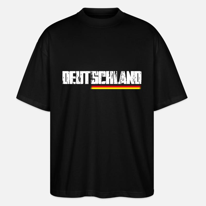 Fußball Deutschland - Stanley/Stella Oversized Unisex Bio T-Shirt Blaster 2.0 - Schwarz