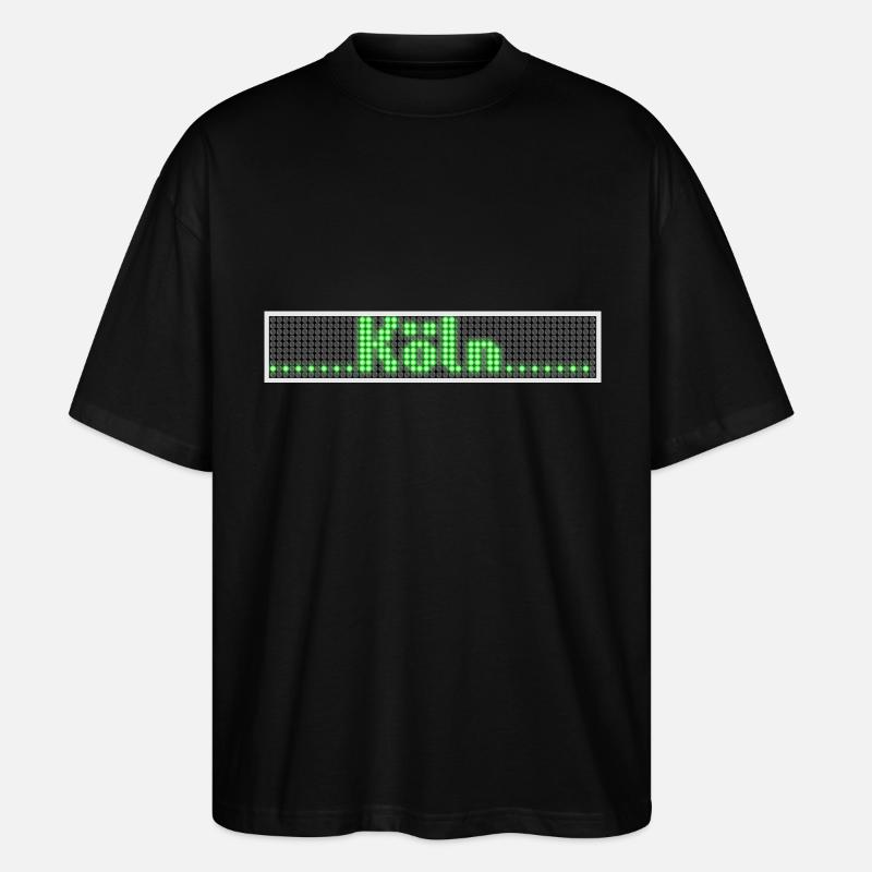 Koeln LED Display Gruen - Stanley/Stella Oversized Unisex Organic T-shirt Blaster 2.0 - black
