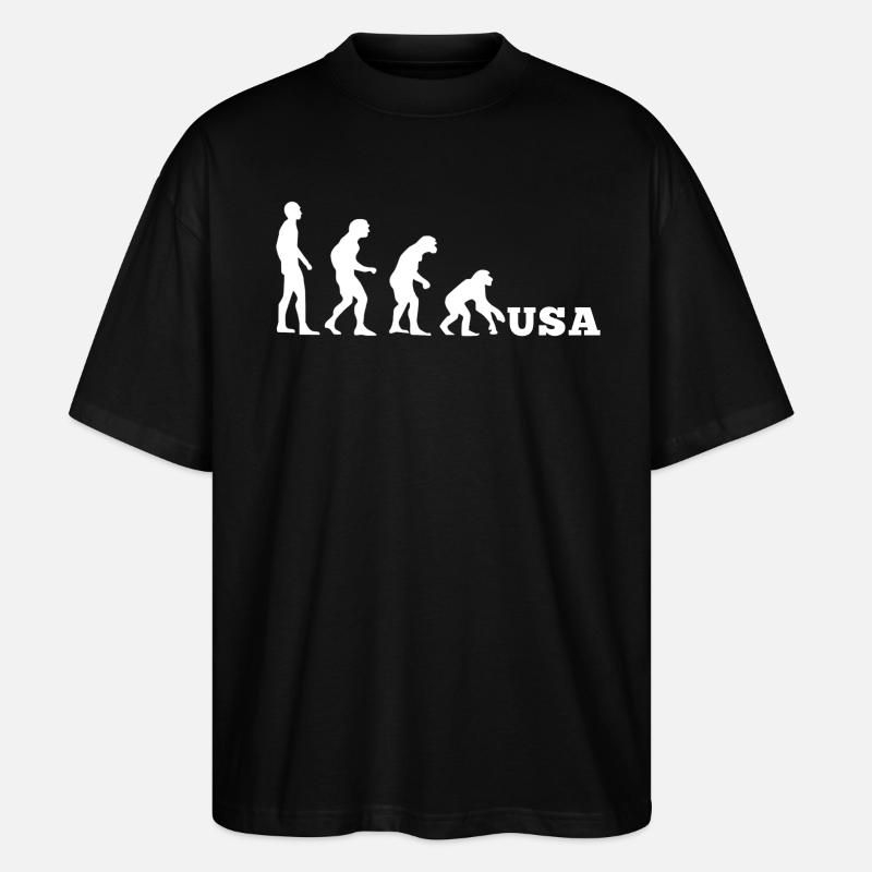 USA Evolution Backwards - Stanley/Stella Oversized Unisex Organic T-shirt Blaster 2.0 - black