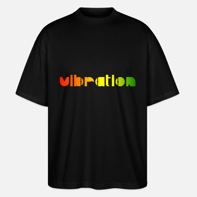 Vibration - Reggae - Stanley/Stella Oversized Unisex Bio T-Shirt Blaster 2.0 - Schwarz