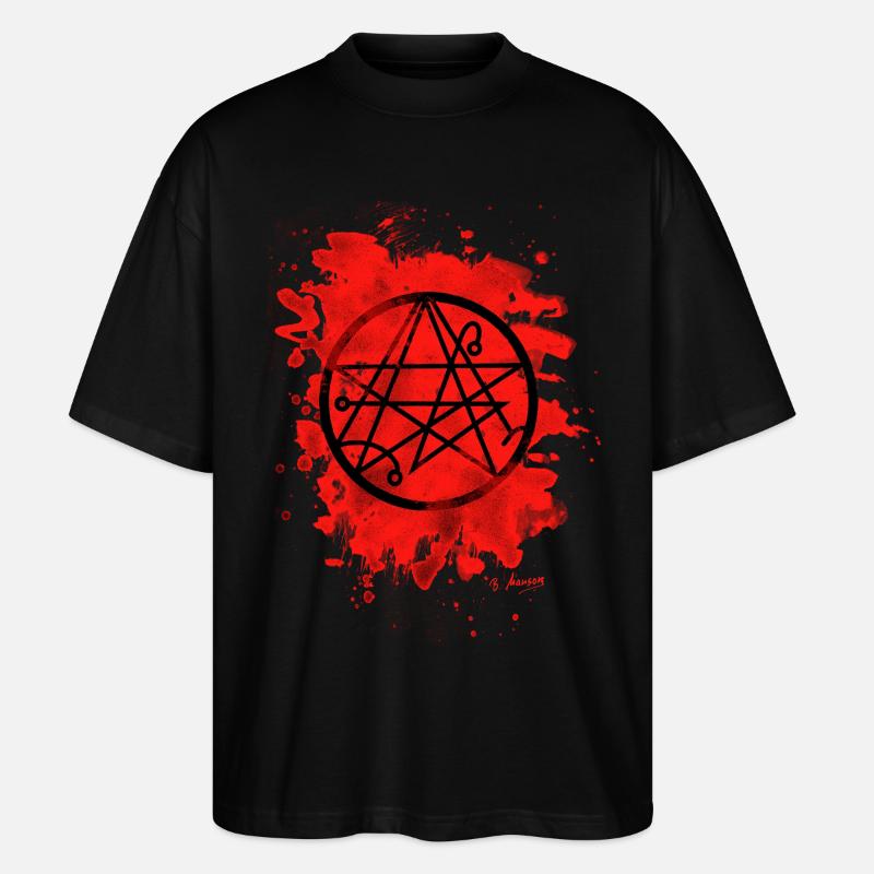 Necronomicon bleached - red - Stanley/Stella Oversized Unisex Bio T-Shirt Blaster 2.0 - Schwarz