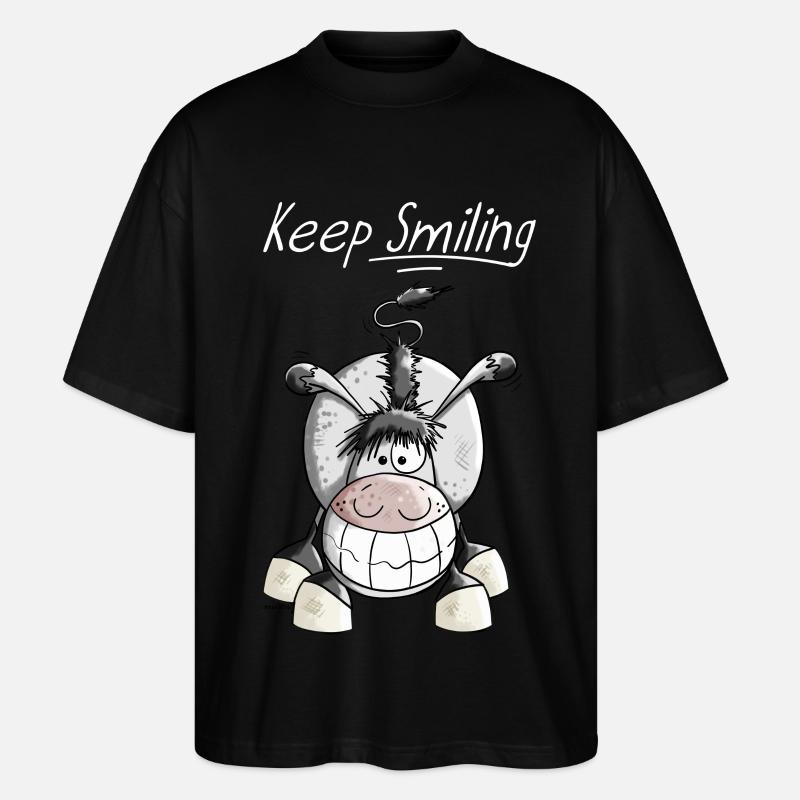 Keep Smiling Âne - T-shirt bio Blaster 2.0 coupe oversize Stanley/Stella Unisexe - noir