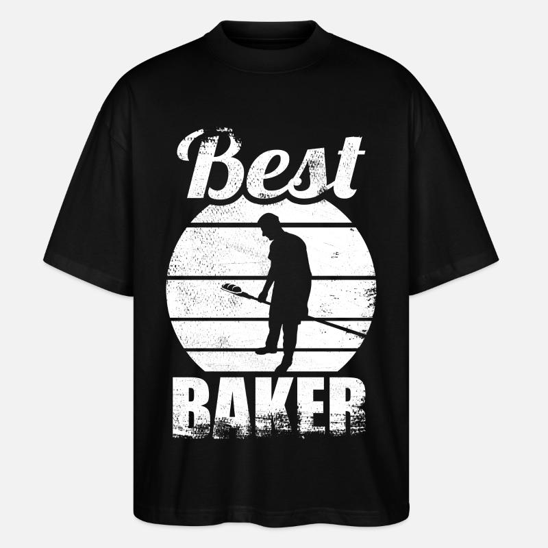 Bester Bäcker - Stanley/Stella Oversized Unisex Bio T-Shirt Blaster 2.0 - Schwarz