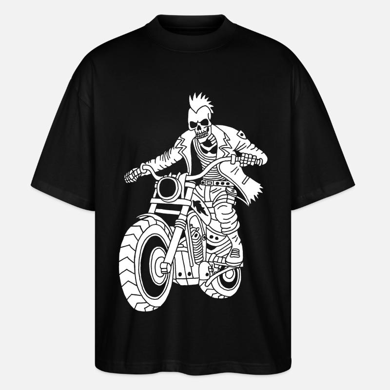 The White Biker from Hell - Stanley/Stella Oversized Unisex Organic T-shirt Blaster 2.0 - black