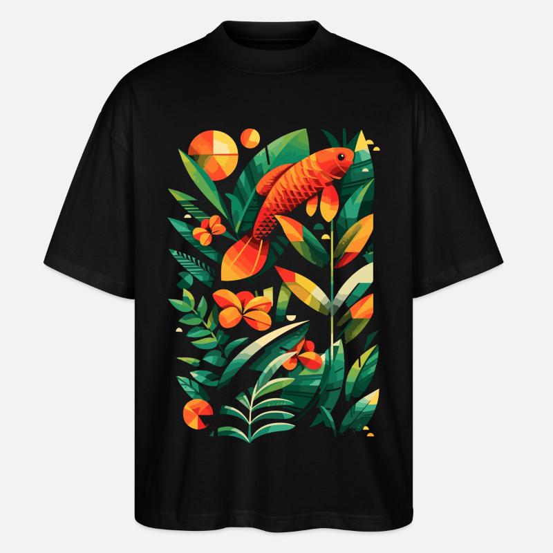 Fischerei Grafik - Stanley/Stella Oversized Unisex Bio T-Shirt Blaster 2.0 - Schwarz