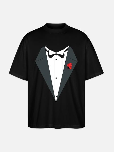 Tuxedo Pak bruiloft - Stanley/Stella Oversized Unisex Organic T-shirt Blaster 2.0 - black