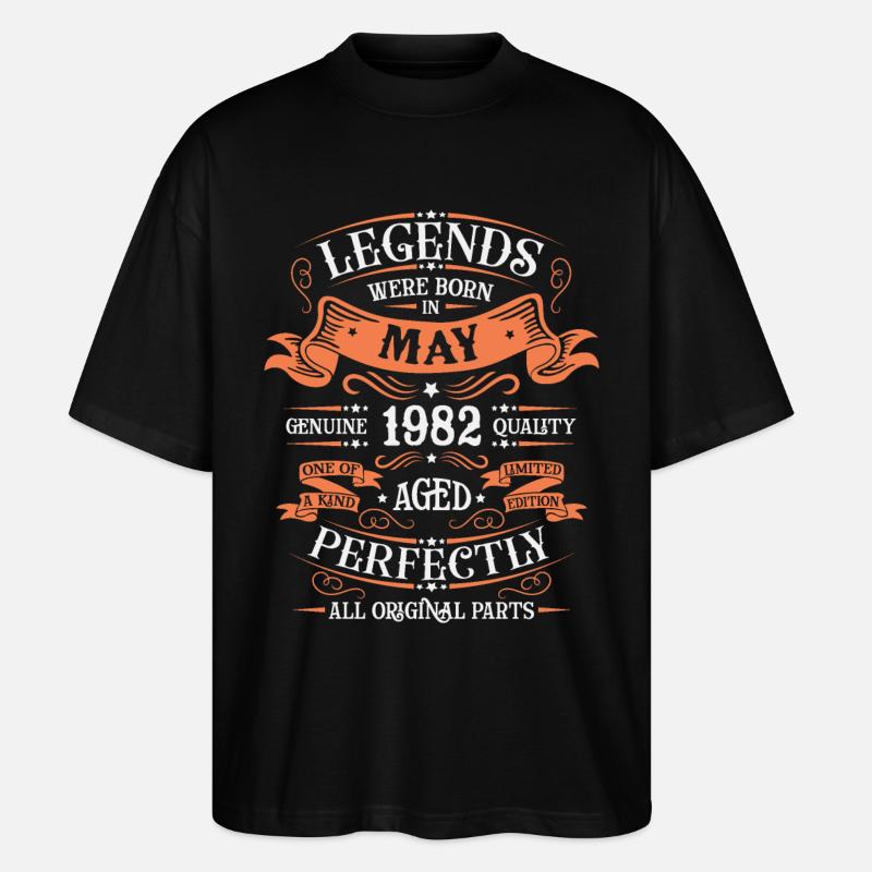 40 ans Mai 1982 - T-shirt bio Blaster 2.0 coupe oversize Stanley/Stella Unisexe - noir