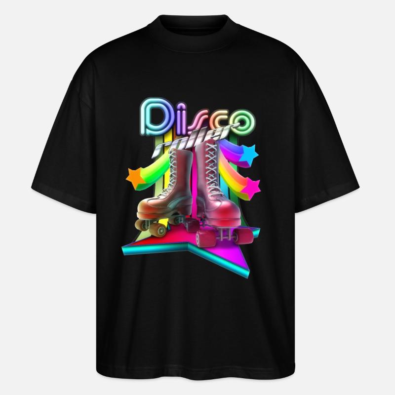Disco rouleau 3D - T-shirt bio Blaster 2.0 coupe oversize Stanley/Stella Unisexe - noir
