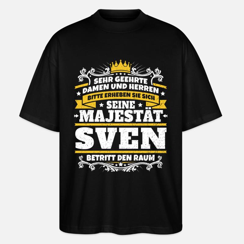Sa Majesté Sven - T-shirt bio Blaster 2.0 coupe oversize Stanley/Stella Unisexe - noir