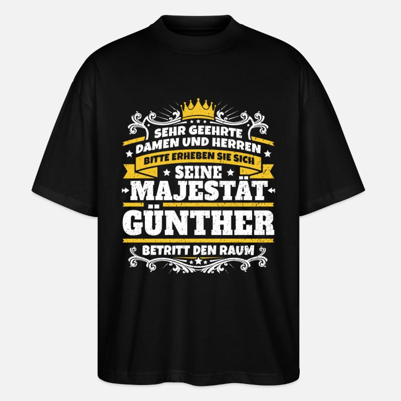 Sa Majesté Günther - T-shirt bio Blaster 2.0 coupe oversize Stanley/Stella Unisexe - noir