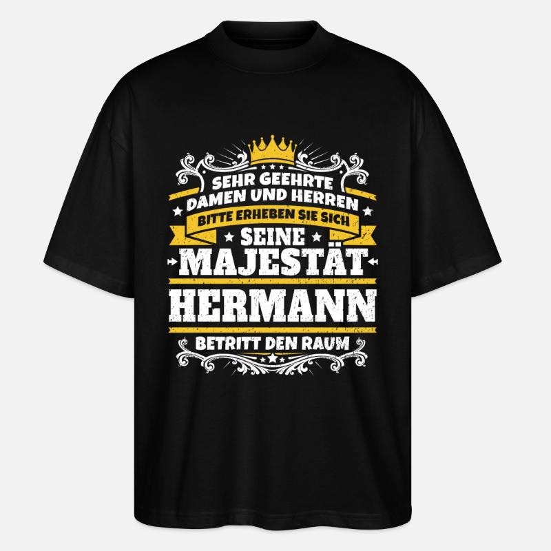Sa Majesté Hermann - T-shirt bio Blaster 2.0 coupe oversize Stanley/Stella Unisexe - noir
