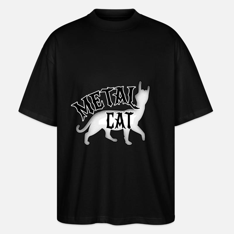 Cat Métal - Rock Cat - T-shirt bio Blaster 2.0 coupe oversize Stanley/Stella Unisexe - noir