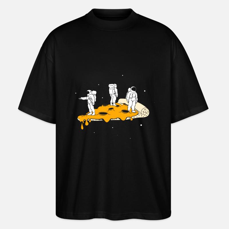 Space Pizza - Stanley/Stella Oversized Unisex Bio T-Shirt Blaster 2.0 - Schwarz