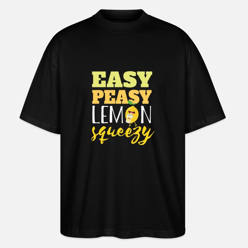 Facile Squeezy Citron Peasy - T-shirt bio Blaster 2.0 coupe oversize Stanley/Stella Unisexe - noir