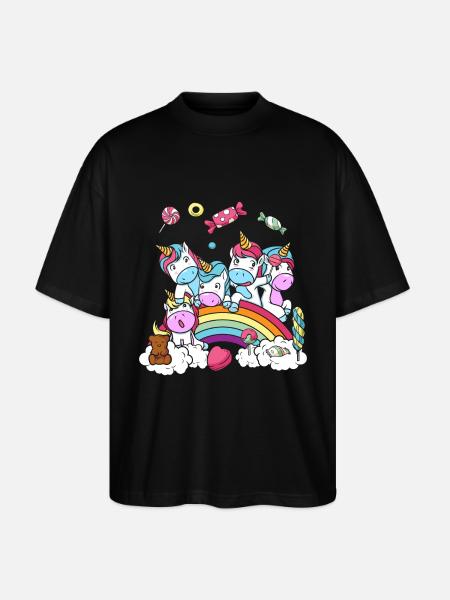 Birthday Gift Unicorn Party Daughter - Stanley/Stella Oversized Unisex Organic T-shirt Blaster 2.0 - black