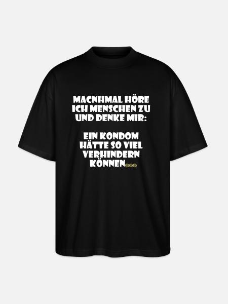 Stupid people condom design - Stanley/Stella Oversized Unisex Organic T-shirt Blaster 2.0 - black