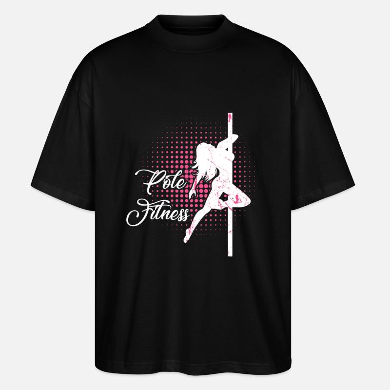 Pole Fitness Tshirt Geschenk - Stanley/Stella Oversized Unisex Bio T-Shirt Blaster 2.0 - Schwarz
