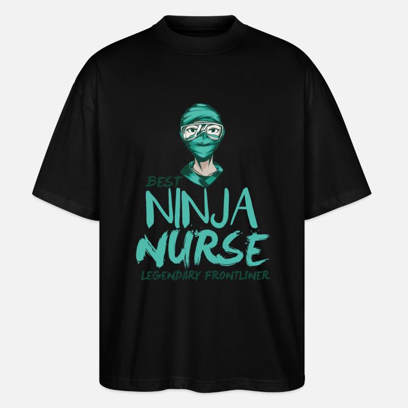 Beste Krankenschwester lustig - Stanley/Stella Oversized Unisex Bio T-Shirt Blaster 2.0 - Schwarz
