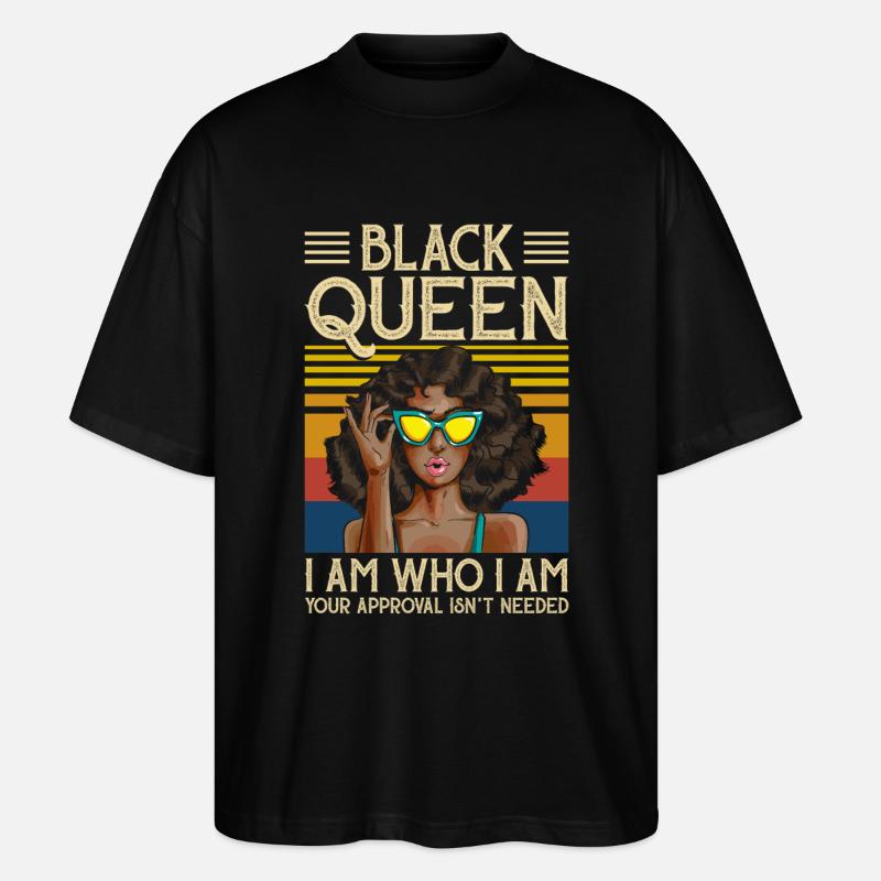 Black Queen - Stanley/Stella Oversized Unisex Bio T-Shirt Blaster 2.0 - Schwarz