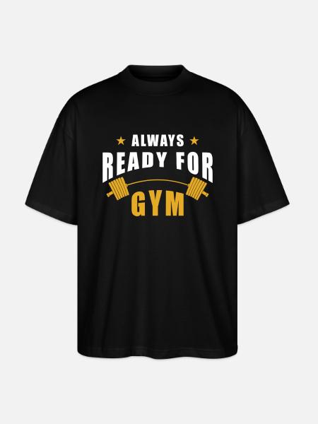 Gym gym workout - Stanley/Stella Oversized Unisex Organic T-shirt Blaster 2.0 - black