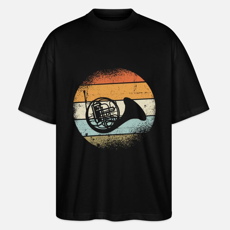 Horn - Stanley/Stella Oversized Unisex Bio T-Shirt Blaster 2.0 - Schwarz
