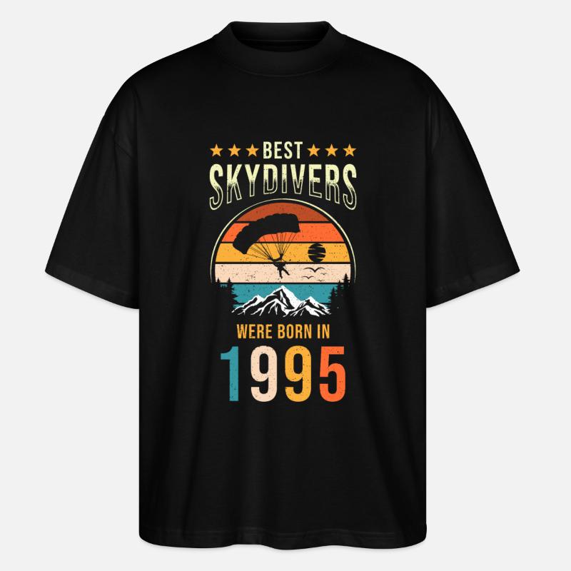 Parachutiste Cadeau 1995 - T-shirt bio Blaster 2.0 coupe oversize Stanley/Stella Unisexe - noir