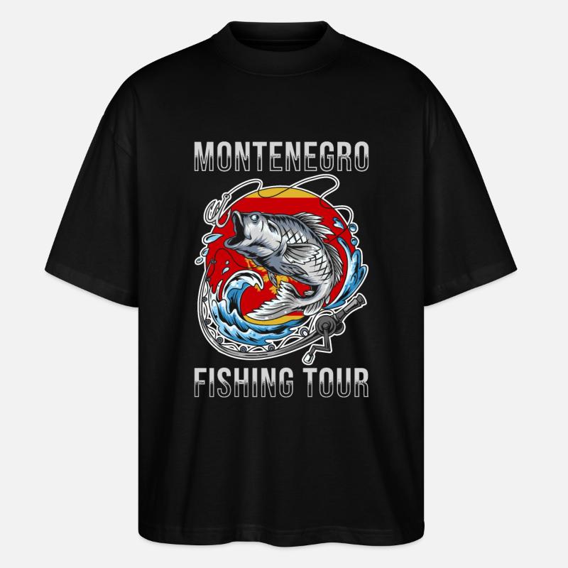 Angeltour Montenegro - Stanley/Stella Oversized Unisex Bio T-Shirt Blaster 2.0 - Schwarz