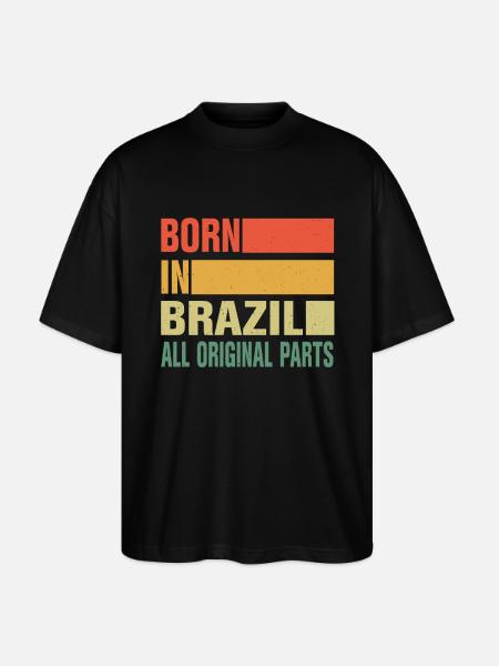 Né au Brésil - T-shirt bio Blaster 2.0 coupe oversize Stanley/Stella Unisexe - noir