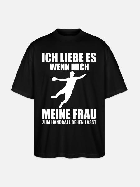 Handball Player Handball Gift - Stanley/Stella Oversized Unisex Organic T-shirt Blaster 2.0 - black