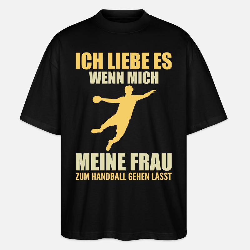 Handballer Handball Geschenk - Stanley/Stella Oversized Unisex Bio T-Shirt Blaster 2.0 - Schwarz