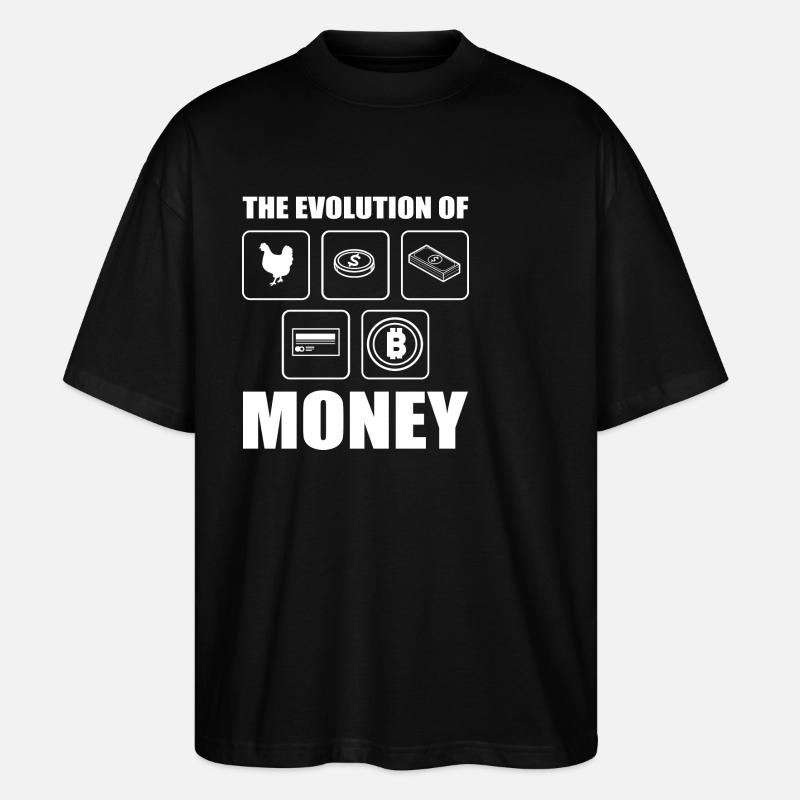 Bitcoin Evolution - Stanley/Stella Oversized Unisex Bio T-Shirt Blaster 2.0 - Schwarz