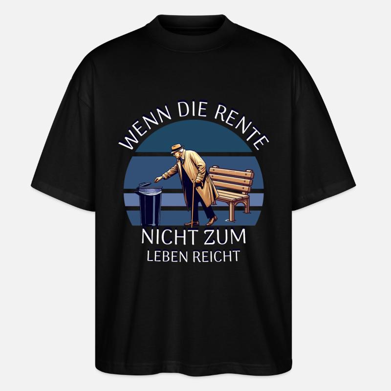 Rentner - Stanley/Stella Oversized Unisex Bio T-Shirt Blaster 2.0 - Schwarz