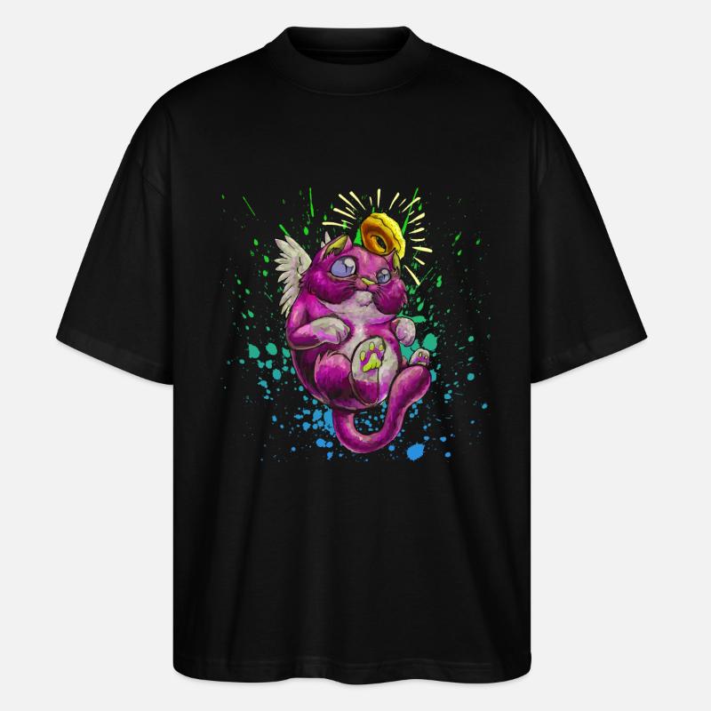 Saint chat - T-shirt bio Blaster 2.0 coupe oversize Stanley/Stella Unisexe - noir
