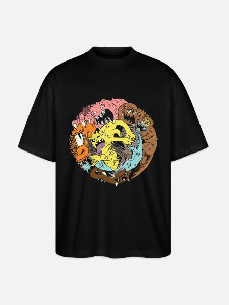 Monsterclub - Stanley/Stella Oversized Unisex Bio T-Shirt Blaster 2.0 - Schwarz