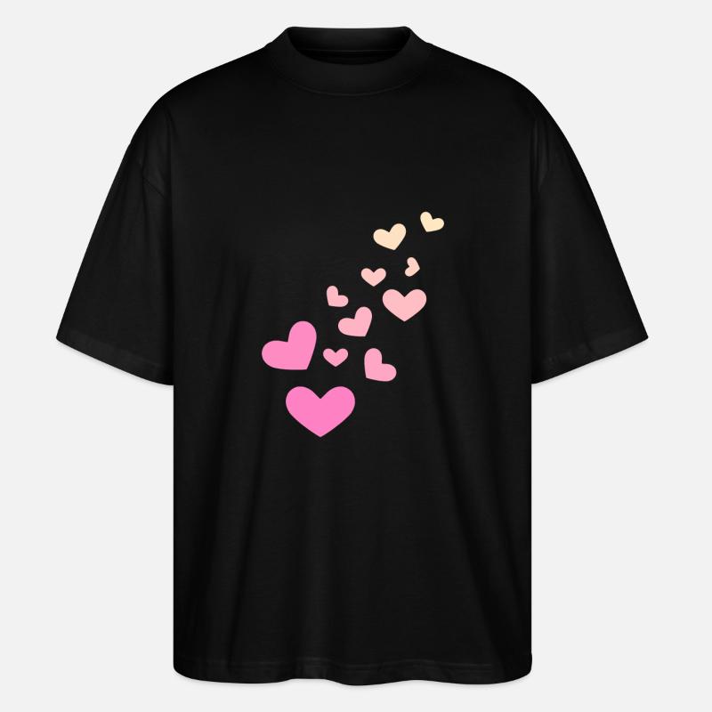 Herzchen Herz - Stanley/Stella Oversized Unisex Bio T-Shirt Blaster 2.0 - Schwarz