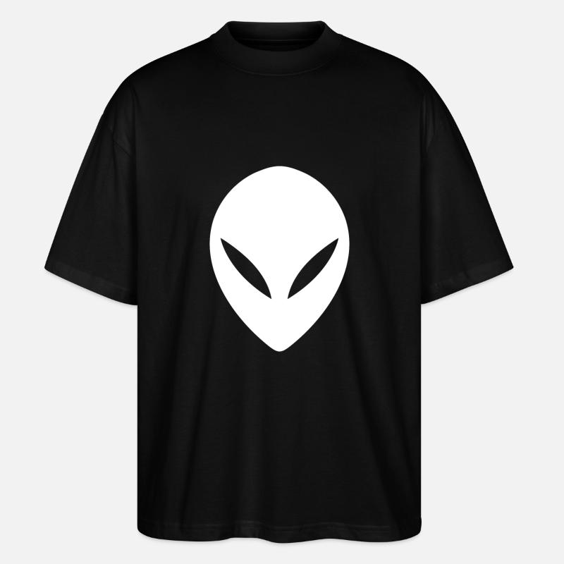 Ufo Alien Kopf - Stanley/Stella Oversized Unisex Bio T-Shirt Blaster 2.0 - Schwarz